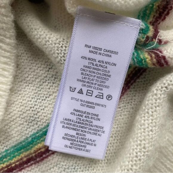 NWOT JOIE Striped Alpaca Wool Roundneck Sweater - Picture 4 of 4